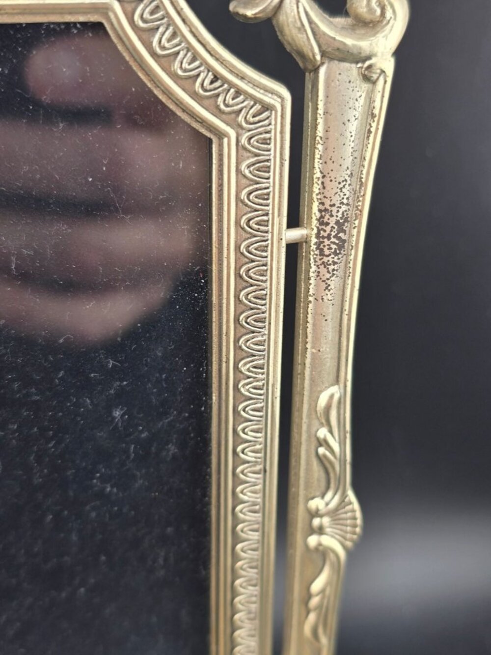 Vintage Victorian Metal Swing Picture Frame Ornate Rose Design - 8" x 5" READ - Picture 4 of 15